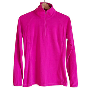 Columbia Women’s Pink Fleece Quarter Zip Pullover Active Sweatshirt Size Small